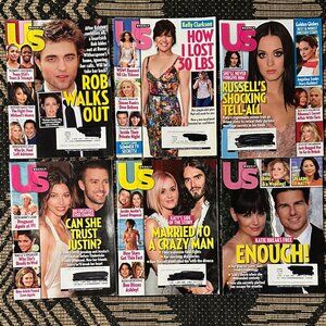 Lot of 6 US Weekly Magazines 2012 Celebrity Tabloids Gossip Rob Pattinson
